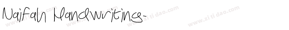 Naifah Handwriting字体转换